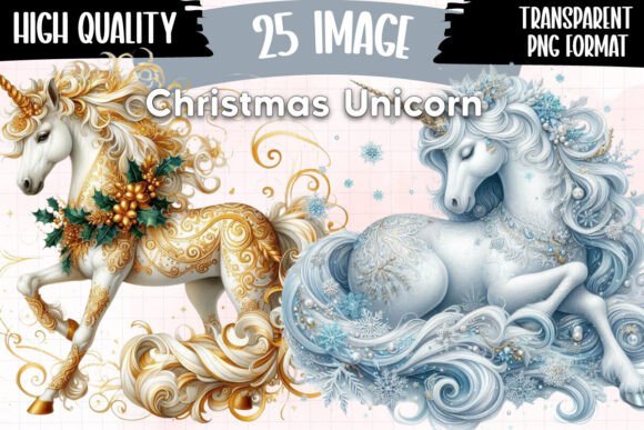 Download Christmas Unicorn Clipart Sublimation - Art Collection