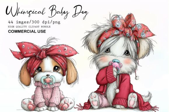 Download Whimsical Baby Dog Clipart - Art Collection