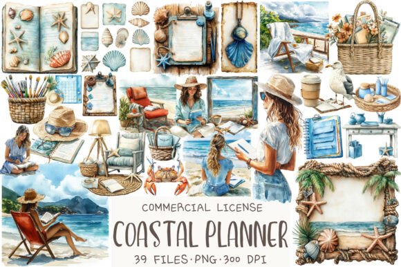 Download Summer Coastal Planner Clipart - Art Collection