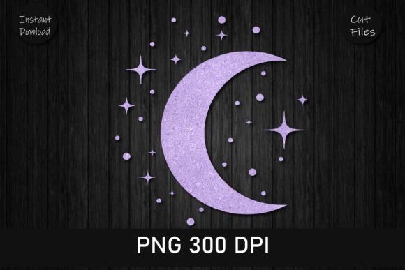 Download Silver Glitter Moon Clipart - Art Collection