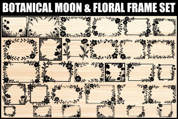 Download Floral Botanical Frame Clipart Set - Art Collection